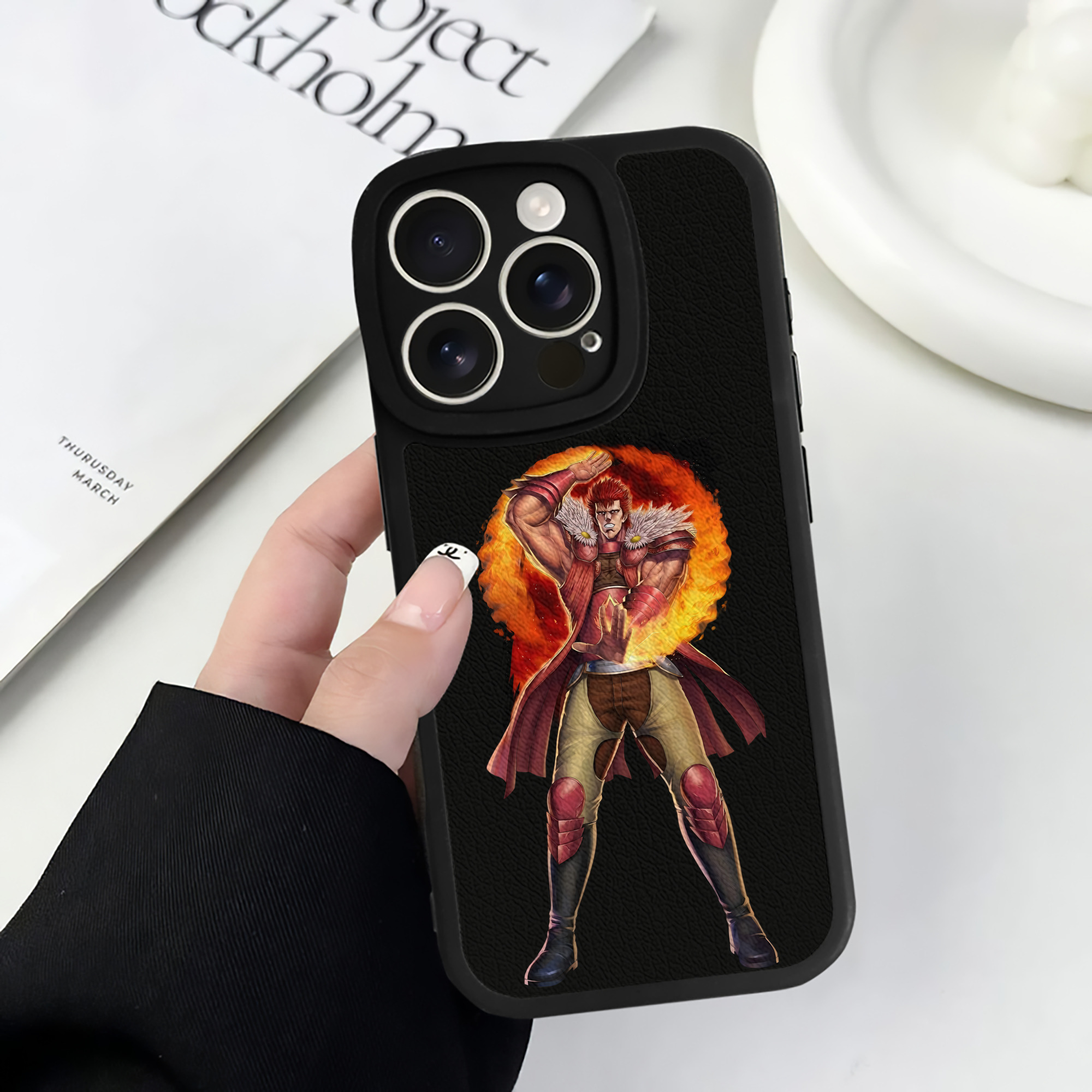 （画像用） 北斗の拳 Fist of the North Star 【iPhone 16シリーズ対応】シリコンスマホケース（レザー調） 材質：シリコン
